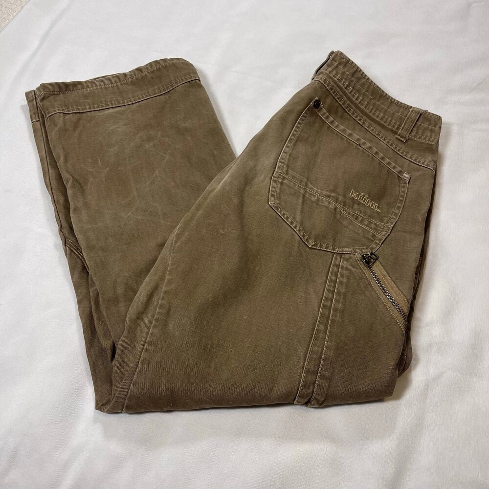 KÜHL The Law Pants Men’s 34x32 Brown Canvas Work Hiking Outdoor Vintage Patina